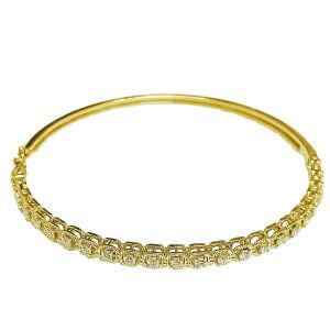 four prong diamond bangle