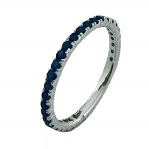 All sapphire wedding ring