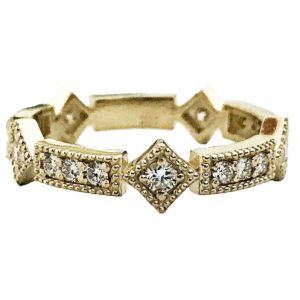 milgrain diamond wedding ring