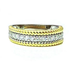 fancy wide diamond anniversary ring