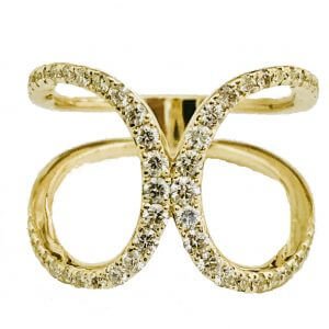 pave diamond designer ring