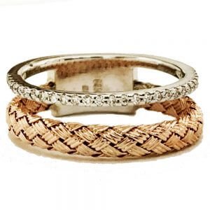 Italian design diamond ring