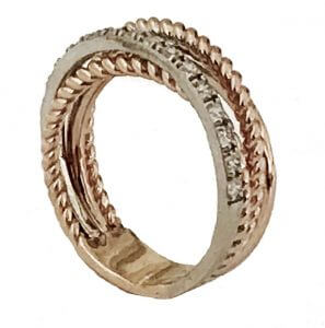 layered diamond ring