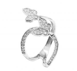 butterfly diamond ring
