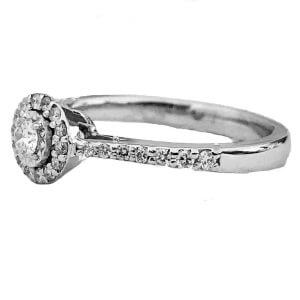 illusion setting diamond ring