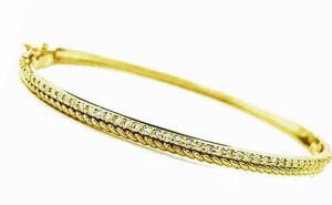 Twisted wire diamond bangle