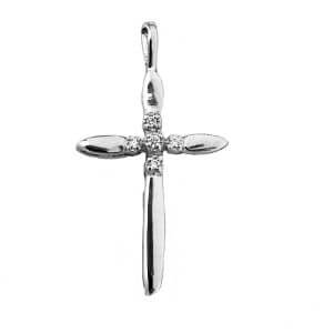 pave setting diamond illusion cross