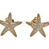 starfish diamond stud earrings