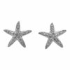 starfish pave diamond stud earrings