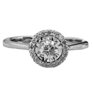 solitaire illusion engagement ring