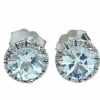 aqua diamond earrings