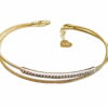 Italian two tone diamond bangle