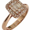 rectangular round, baguette and princess cut engagement ring