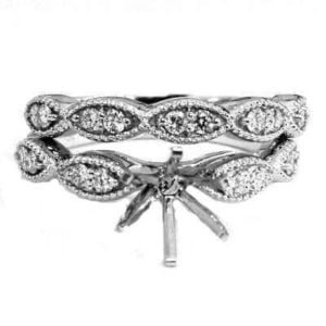 marquise shape bridal set