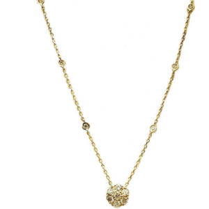 diamond cluster pendant