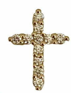 prong set 11 diamond cross