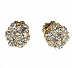 one carat invisible set earrings