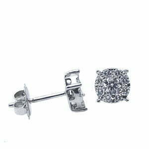 invisible setting diamond earrings