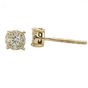 invisible set diamond earrings