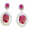 ruby diamond dangling earrings