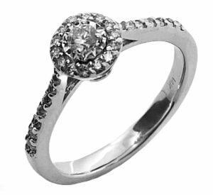 Illusion setting engagement ring