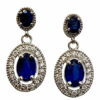 Dangling sapphire diamond earrings