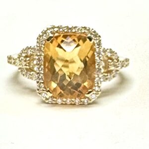 CITRINE DIAMOND RING