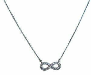 infinity necklace in 14 k white