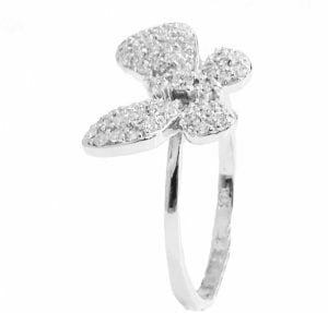 Butterfly diamond ring