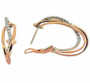 Designer clip on diamond earrings