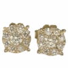 cluster diamond earrings $700