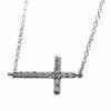 sideways flat cross necklace