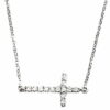 Double sided diamonds  sideways flat diamond cross pendant - Image 3