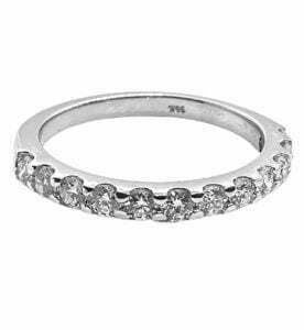 Prong set diamond wedding ring