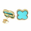 turquoise clover earrings