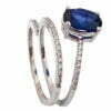 diamond swirl sapphire ring