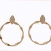 ROSE GOLD DIAMOND HOOP EARRINGS