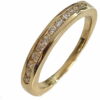 yellow gold channel set wedding ring