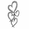 drop layered heart diamond pendant