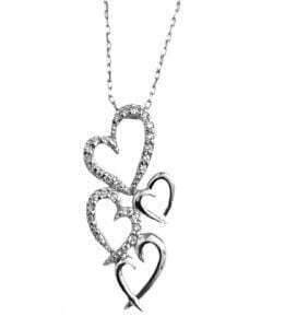 drop layer heart pendant