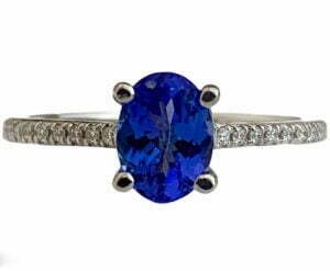 Diamond tanzanite ring