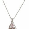 morganite diamond pendant