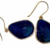 sapphire sliced dangling earrings