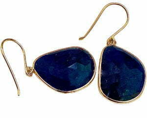 sapphire sliced dangling earrings