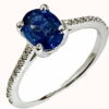 Oval Sapphire diamond ring
