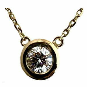 bezel setting necklace