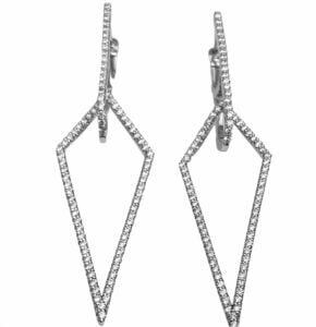 drop dangle diamond chandelier earrings