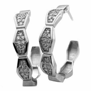 half hoop diamond earrings