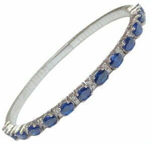 sapphire diamond flexible bangle