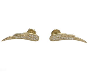 14 K YELLOW GOLD ANGLE WING